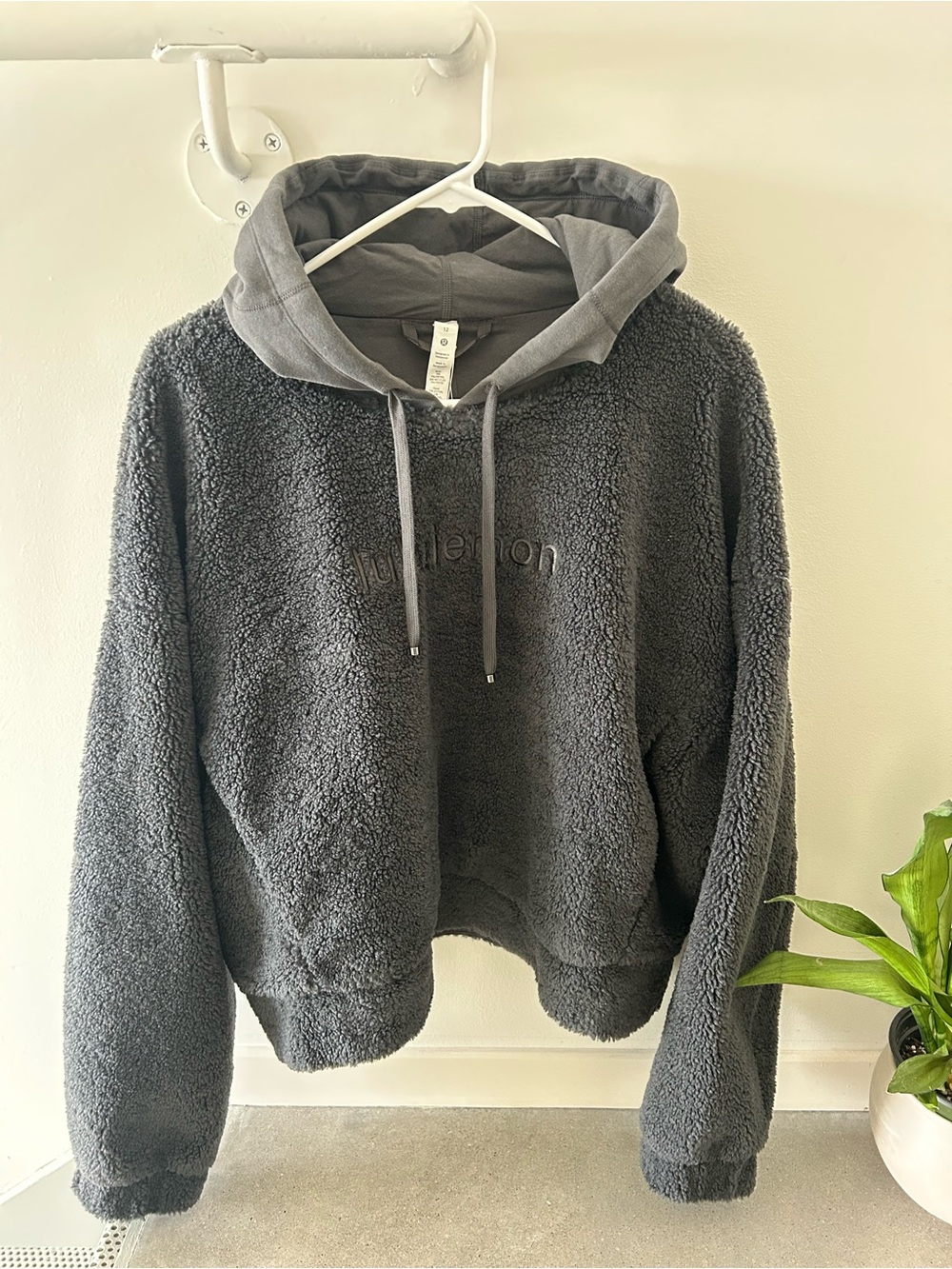 Lululemon Textured Fleece Embroidered Logo Hoodie